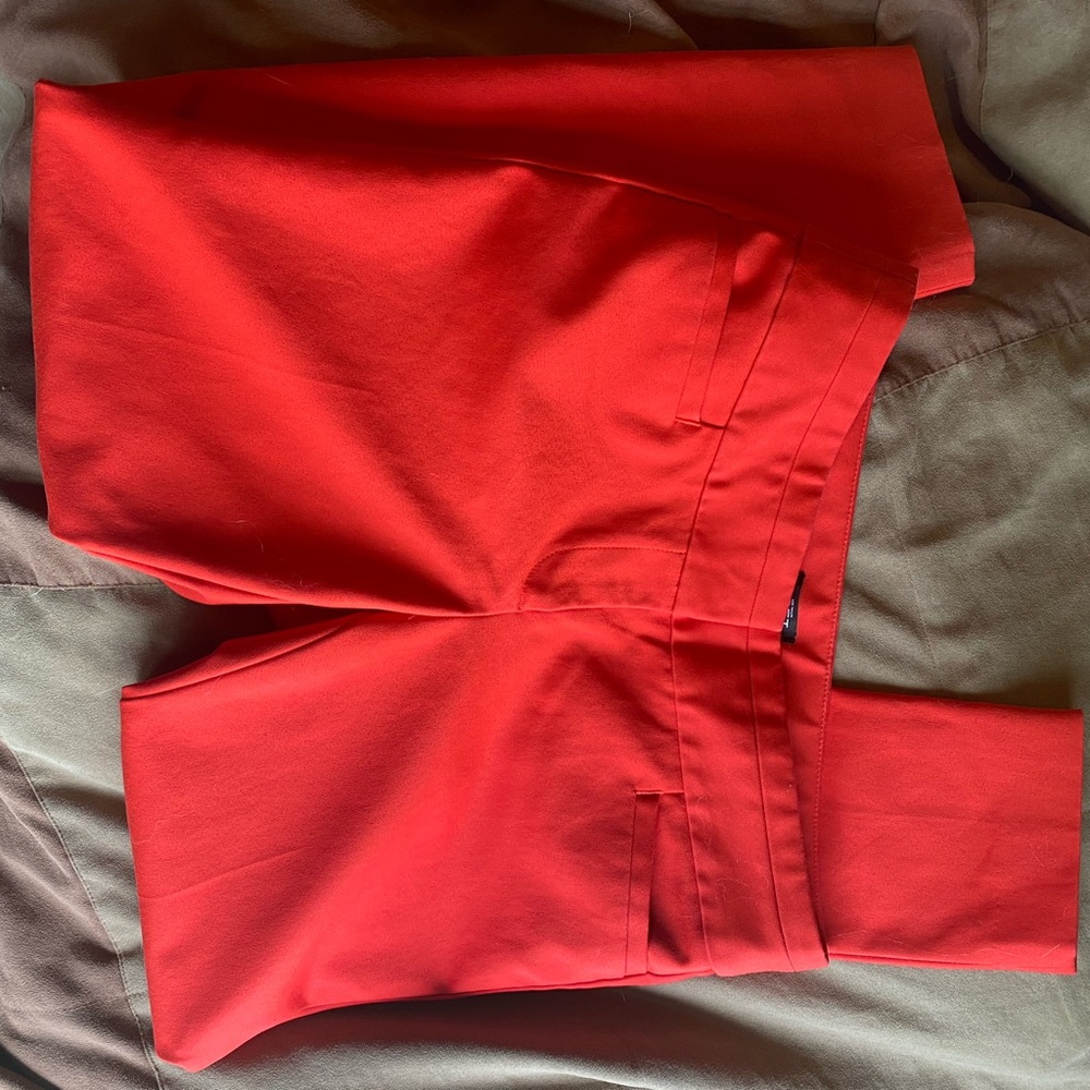 Ann Taylor Petite LOFT Marisa Skinny Red Cropped Pants size 4P